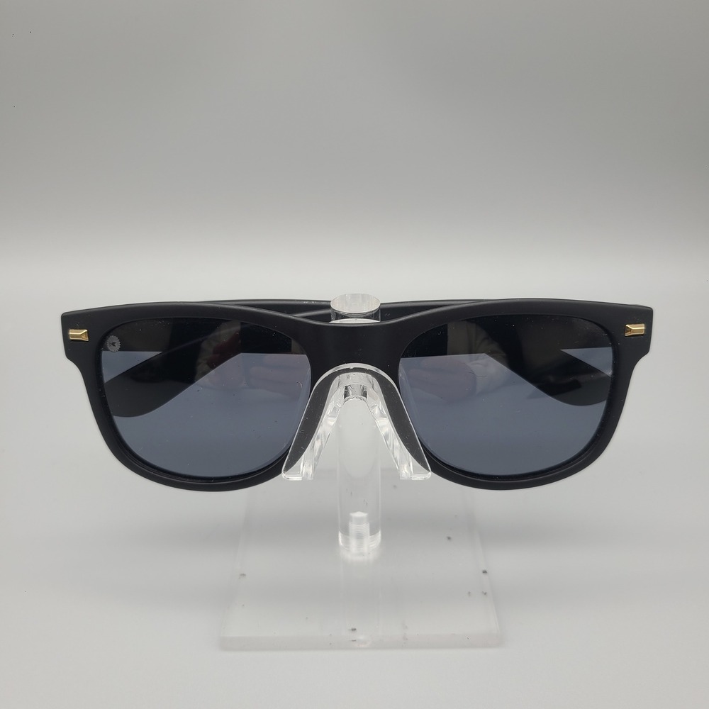 Knockaround Fort Knocks Sunglasses Matte Black Smoke Lens Gold Hardware Classic